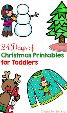 24 Days of Christmas Printables for Toddlers