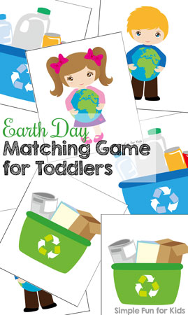 Earth Day Matching Game for Toddlers