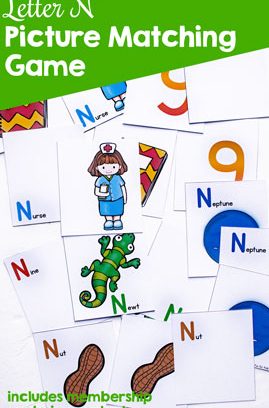 Letter N Picture Matching Game