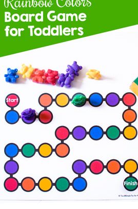 Rainbow Colors Board Game for Toddlers