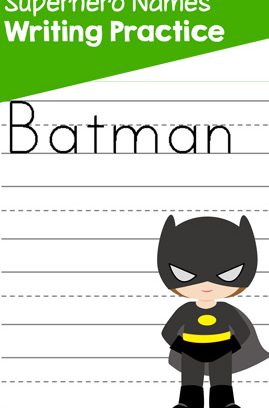 Superhero Names Writing Practice