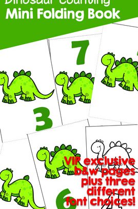 Dinosaur Counting Mini Folding Book
