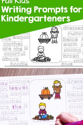 Fall Kids Writing Prompts for Kindergarteners