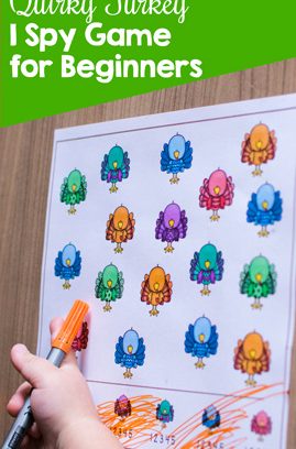 Quirky Turkey I Spy Game for Beginners Printable