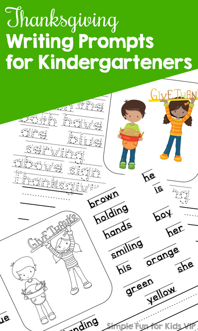 Give beginning writers the support they need when working on these printable Thanksgiving Writing Prompts for Kindergarteners! Four differentiated versions at different levels of difficulty.