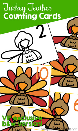 Turkey Feather Counting Cards