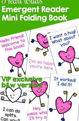 Heart Buds Emergent Reader Mini Folding Book