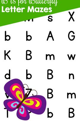 B is for Butterfly Letter Maze