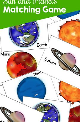 Sun and Planets Matching Game