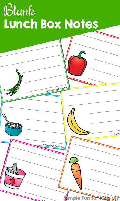 Make your kids' (or spouse's!) packed lunch more fun with these cute printable Blank Lunch Box Notes! Jot down a quick note for them to brighten up their day or to remind them of something.