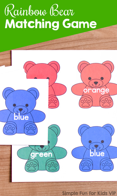 Everything rainbow bears gets my toddler's attention immediately. He LOVED this super simple Rainbow Bear Matching Game I made from a color sorting printable I offer. Great for working on colors and color words in tot school!