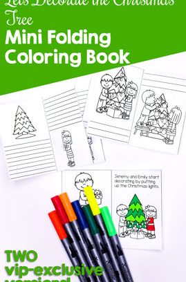 Let’s Decorate the Christmas Tree Mini Folding Coloring Book