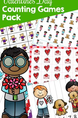 Valentine’s Day Counting Games Pack