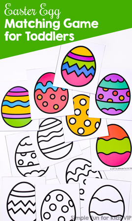 Easter Egg Matching Game for Toddlers