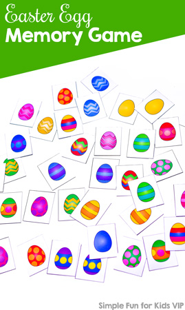 Free printable Easter egg matching game - play matching or memory games at any skill level!