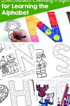 Dot Marker Coloring Pages for Learning the Alphabet
