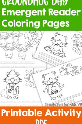 Groundhog Day Emergent Reader Coloring Pages