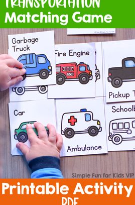 Transportation Matching Game for Toddlers