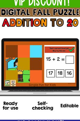 Addition to 20 Digital Fall 9-Piece Puzzle