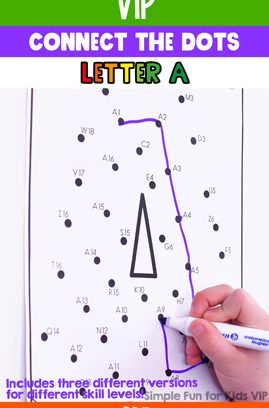 Letter A Connect the Dots