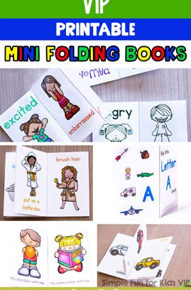 Printable Mini Folding Books for Kids