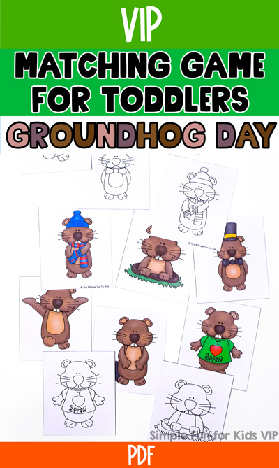 Matching games are my 2-year-old's favorite! Most recently, he's had fun with this simple cute Groundhog Day Matching Game for Toddlers! Match groundhogs in different poses and practice visual discrimination , visual scanning, and 1:1 correspondence. Or extend the activity with the shadow matching version!