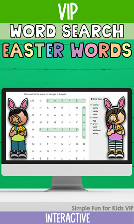 Interactive Easter Word Search