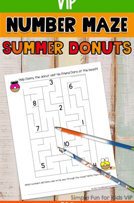 Summer Donuts Number Maze