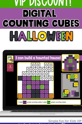 Digital Counting Cubes Halloween Build and Count Challenges
