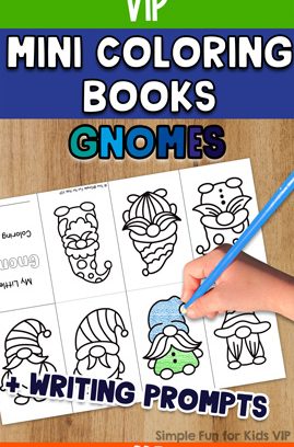 Gnomes Mini Folding Coloring Books