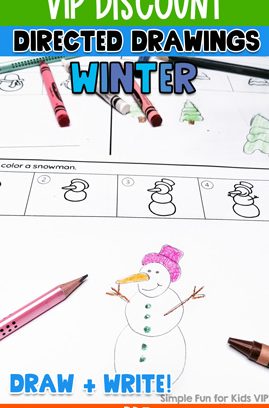 Winter Directed Drawings: Differentiated Draw and Write Worksheets