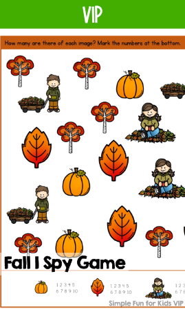 Fall I Spy Game Printable