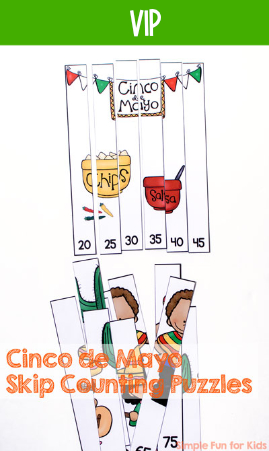 Cinco de Mayo Skip Counting Puzzles