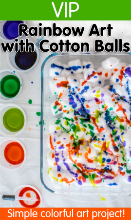 Rainbow Art with Cotton Balls