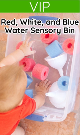 Red, White, and Blue Water Sensory Bin